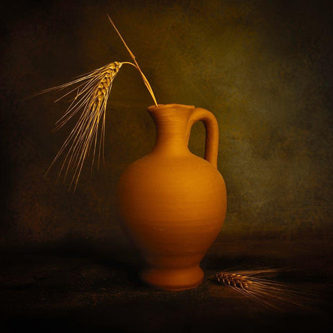 Joy Black Modern Wood Framed Art Print with Double Matting by Kiral, Cicek