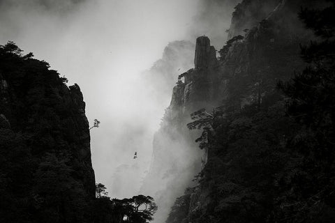 Er?Appeyiaemm White Modern Wood Framed Art Print with Double Matting by Wang, Aijun