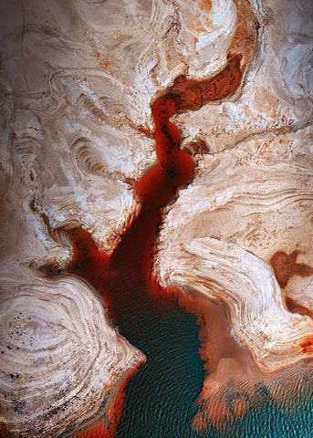 Some Earth 1. White Modern Wood Framed Art Print with Double Matting by Pablo De, Juan