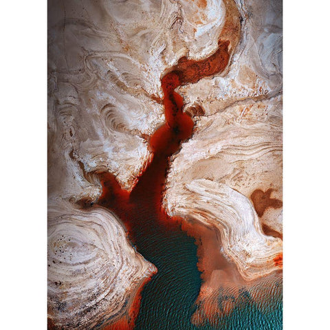 Some Earth 1. White Modern Wood Framed Art Print by Pablo De, Juan