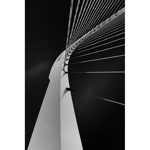 Bridge Black Modern Wood Framed Art Print with Double Matting by Eric