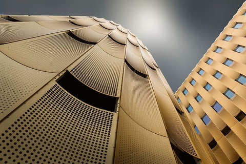 Connection 2 White Modern Wood Framed Art Print with Double Matting by van Son, Greetje