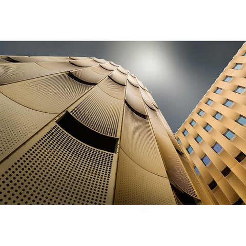 Connection 2 Gold Ornate Wood Framed Art Print with Double Matting by van Son, Greetje