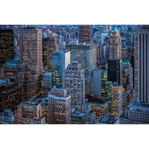 The City That Never Sleeps Black Modern Wood Framed Art Print by Wride, Linda