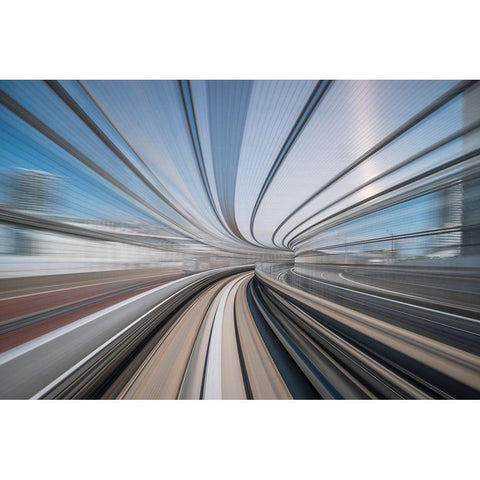 Spinning Around Black Modern Wood Framed Art Print with Double Matting by Hershkovitz, Avital