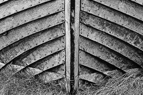 Wooden Hull White Modern Wood Framed Art Print with Double Matting by Ebert, Steffen