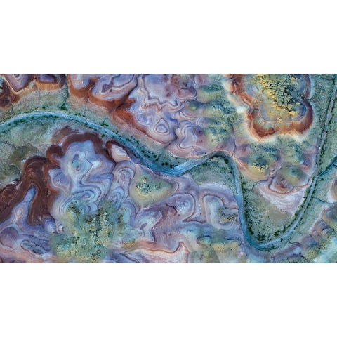 Beautiful Badlands Gold Ornate Wood Framed Art Print with Double Matting by Zuo, Jun