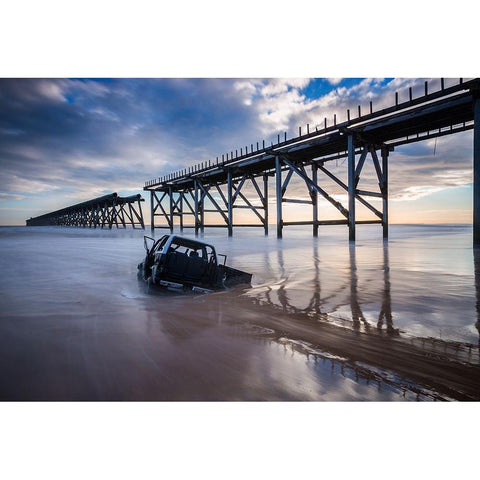 The End Of The World White Modern Wood Framed Art Print by Springgay, Daniel