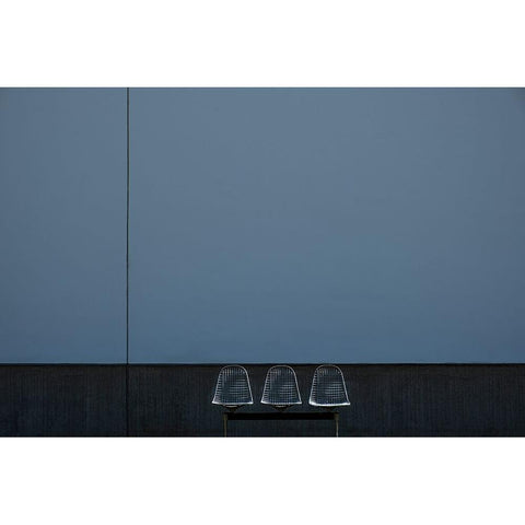 Sit Down Black Modern Wood Framed Art Print with Double Matting by Endermann, Rolf