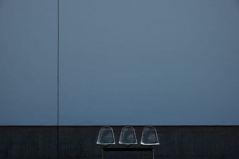 Sit Down White Modern Wood Framed Art Print with Double Matting by Endermann, Rolf