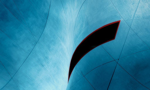 Blind Vision White Modern Wood Framed Art Print with Double Matting by Huybrighs, Marc