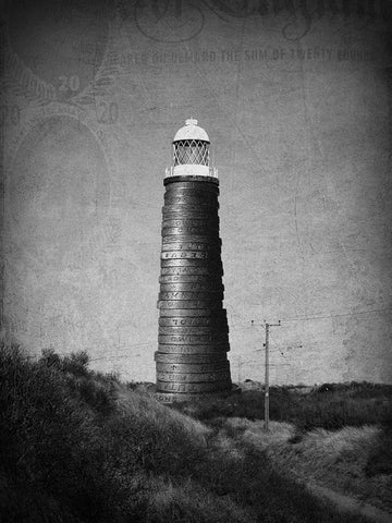 Light After Dark White Modern Wood Framed Art Print with Double Matting by Moore, Alexander