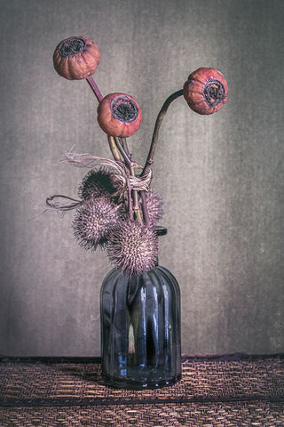 Old Days Black Ornate Wood Framed Art Print with Double Matting by Kiral, Cicek