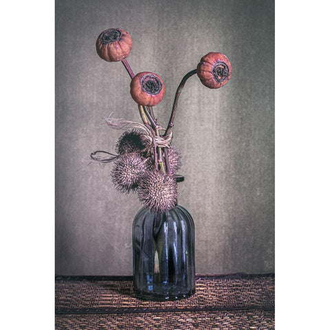 Old Days Black Modern Wood Framed Art Print by Kiral, Cicek