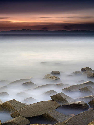 Quite White Modern Wood Framed Art Print with Double Matting by Zheng Anna, Na