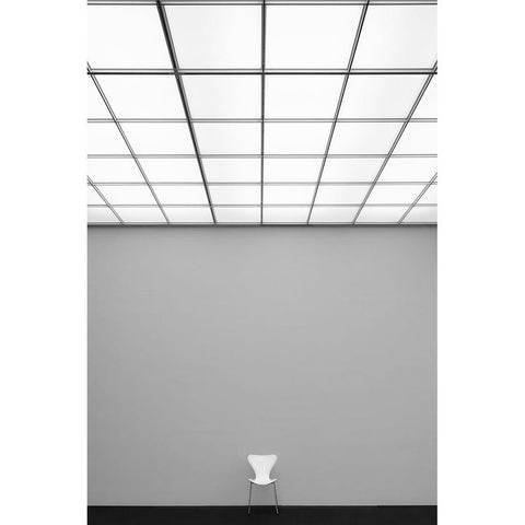 Sit Down Black Modern Wood Framed Art Print with Double Matting by Endermann, Rolf