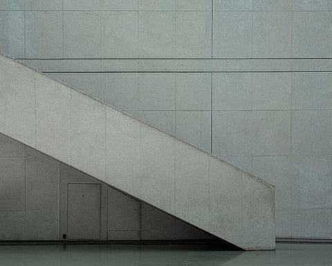 Cite De La Musique White Modern Wood Framed Art Print with Double Matting by Schuster, Inge