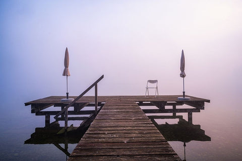 Where To Sit Black Ornate Wood Framed Art Print with Double Matting by Eisenmann, Ulrike