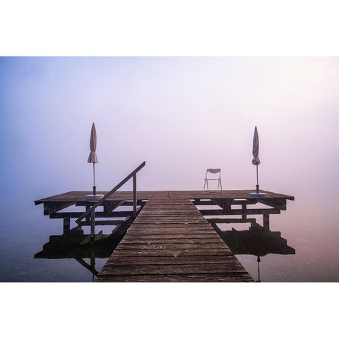 Where To Sit Black Modern Wood Framed Art Print with Double Matting by Eisenmann, Ulrike