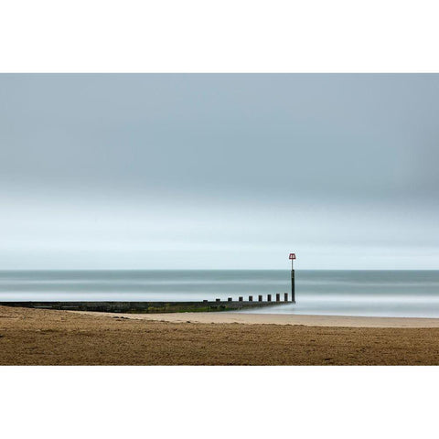 Bournemouth Beach Black Modern Wood Framed Art Print by Digalakis, George