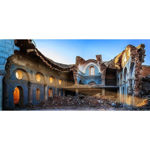 Presence. Gold Ornate Wood Framed Art Print with Double Matting by Salem, Saad