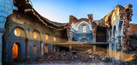 Presence. White Modern Wood Framed Art Print with Double Matting by Salem, Saad