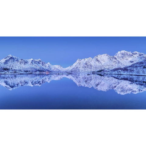 Lofoten Panorama Black Modern Wood Framed Art Print by Eisenmann, Ulrike