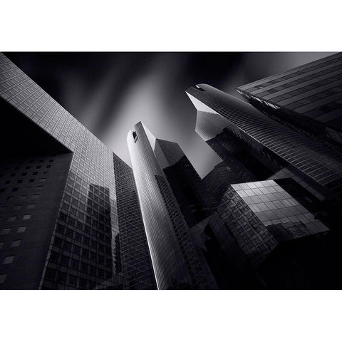 Emergence Black Modern Wood Framed Art Print by Del Grosso, Sebastien