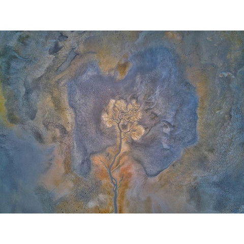 Yarapa?Lap Dring Lake Black Modern Wood Framed Art Print with Double Matting by Musakeskin