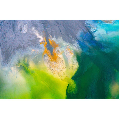 Toxicolors White Modern Wood Framed Art Print by Beata, Angyalosi