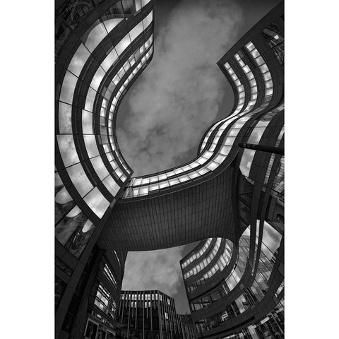 KaÂ–-Bogen Black Modern Wood Framed Art Print with Double Matting by Mothes, Wolfgang