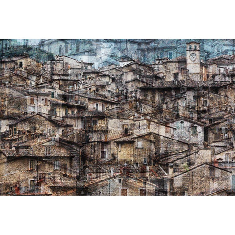 Scanno White Modern Wood Framed Art Print by Della Latta, Massimo