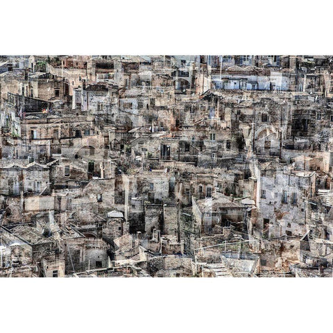 Matera Black Modern Wood Framed Art Print by Della Latta, Massimo