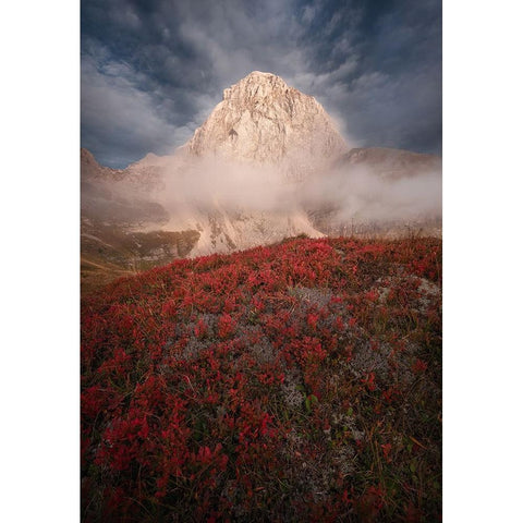 Autumn In The Mountains Gold Ornate Wood Framed Art Print with Double Matting by Krivec, Ales