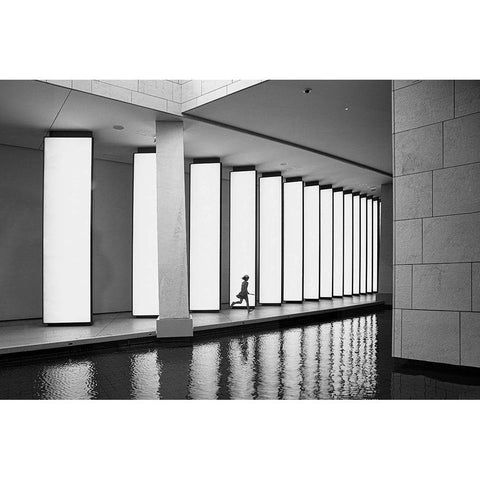 La Fondation Louis Vuitton Paris Black Modern Wood Framed Art Print by Schuster, Inge