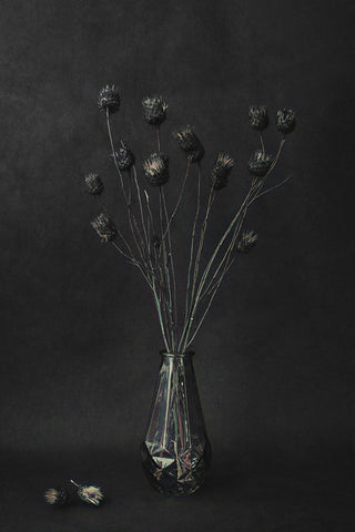 Dark White Modern Wood Framed Art Print with Double Matting by Kiral, Cicek