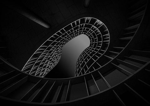 Axel Towers White Modern Wood Framed Art Print with Double Matting by Schuster, Inge