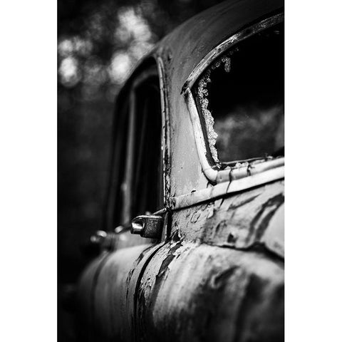 Scrap Car Black Modern Wood Framed Art Print with Double Matting by Pettersson, Benny