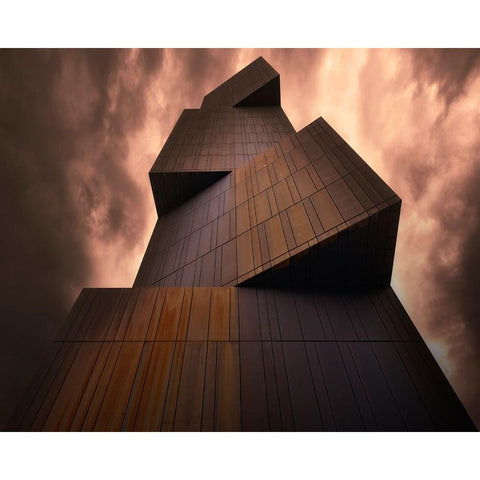 The Tower Black Modern Wood Framed Art Print by aRRO