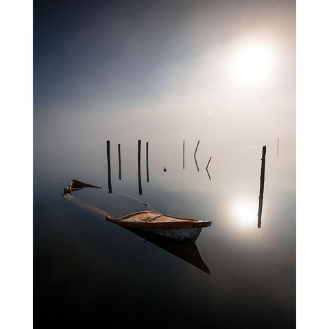 *** Black Modern Wood Framed Art Print with Double Matting by Faria, Marco