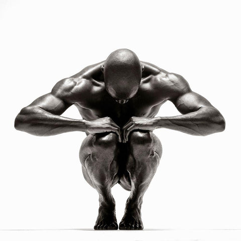 Jovan 7 Gold Ornate Wood Framed Art Print with Double Matting by Kustas, Anders