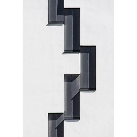 Vienna-Wu-Wien Xiii Black Modern Wood Framed Art Print with Double Matting by Tessarolo, Franco