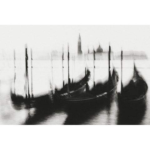 Venice Gold Ornate Wood Framed Art Print with Double Matting by iso66