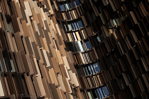 New Shapes Black Ornate Wood Framed Art Print with Double Matting by Tagliarino, Marco