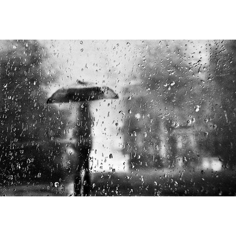 November Passengers Black Modern Wood Framed Art Print by Gabor, Nicoleta