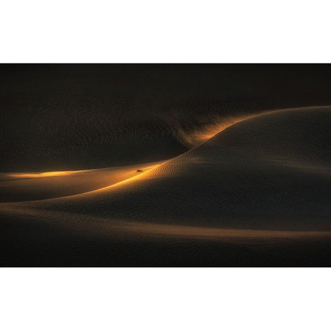 Thunderpeal Of Desert White Modern Wood Framed Art Print by Mehrafshar EFIAP, Babak
