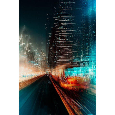 Look Into The Future White Modern Wood Framed Art Print by Chiriaco, Carmine