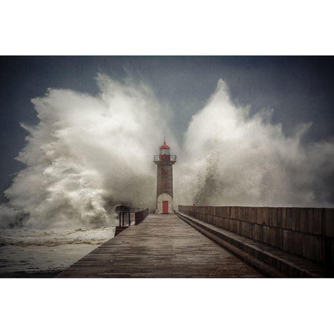 Elements #5 Black Modern Wood Framed Art Print with Double Matting by Faria, Marco