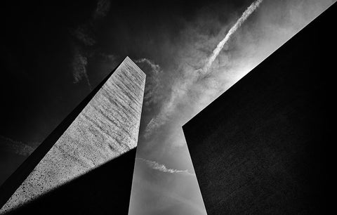 Monolith White Modern Wood Framed Art Print with Double Matting by Klabus, Ales