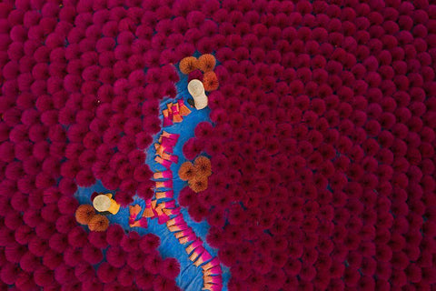 Working Incense White Modern Wood Framed Art Print with Double Matting by Khan Ronnie, Azim